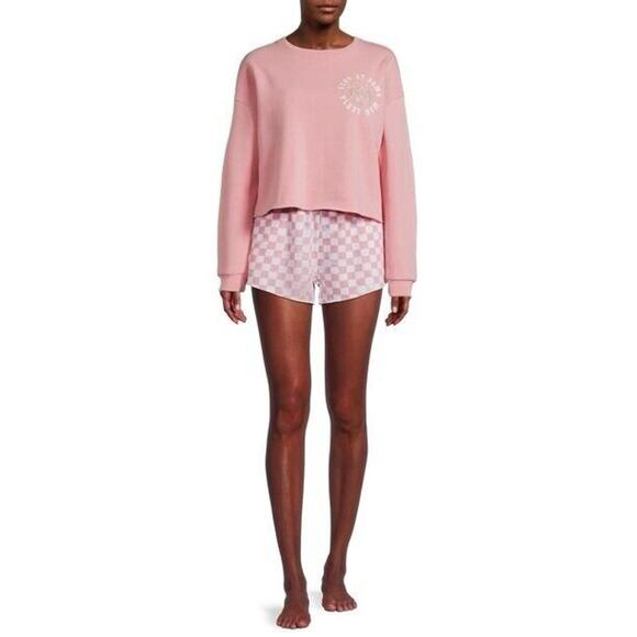 Grayson Social Pajama Set Women M Pink Loungewear Plant Mom Sleepwear Shorts NWT - Picture 2 of 16